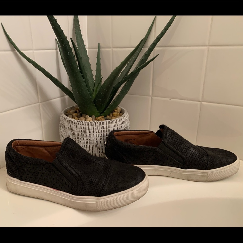 Steve Madden Black Slip On Sneakers